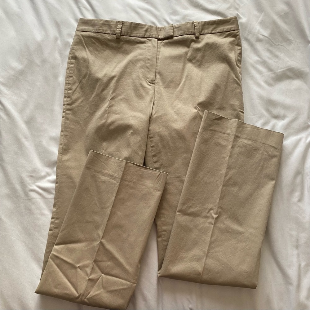 Brooks Brothers 346 Lucia fit khaki pants with lining straight leg cream size 10